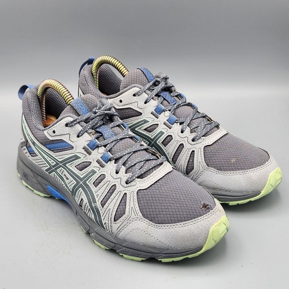 Asics Gel Venture 7 Women's Size 7.5 Gray Mint Green Running Shoes 1012A476 - Picture 2 of 12